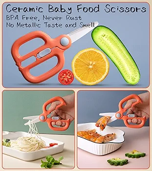 Baby food scissors for travel